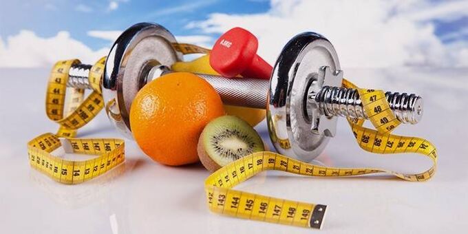 פירות וציוד לירידה במשקל